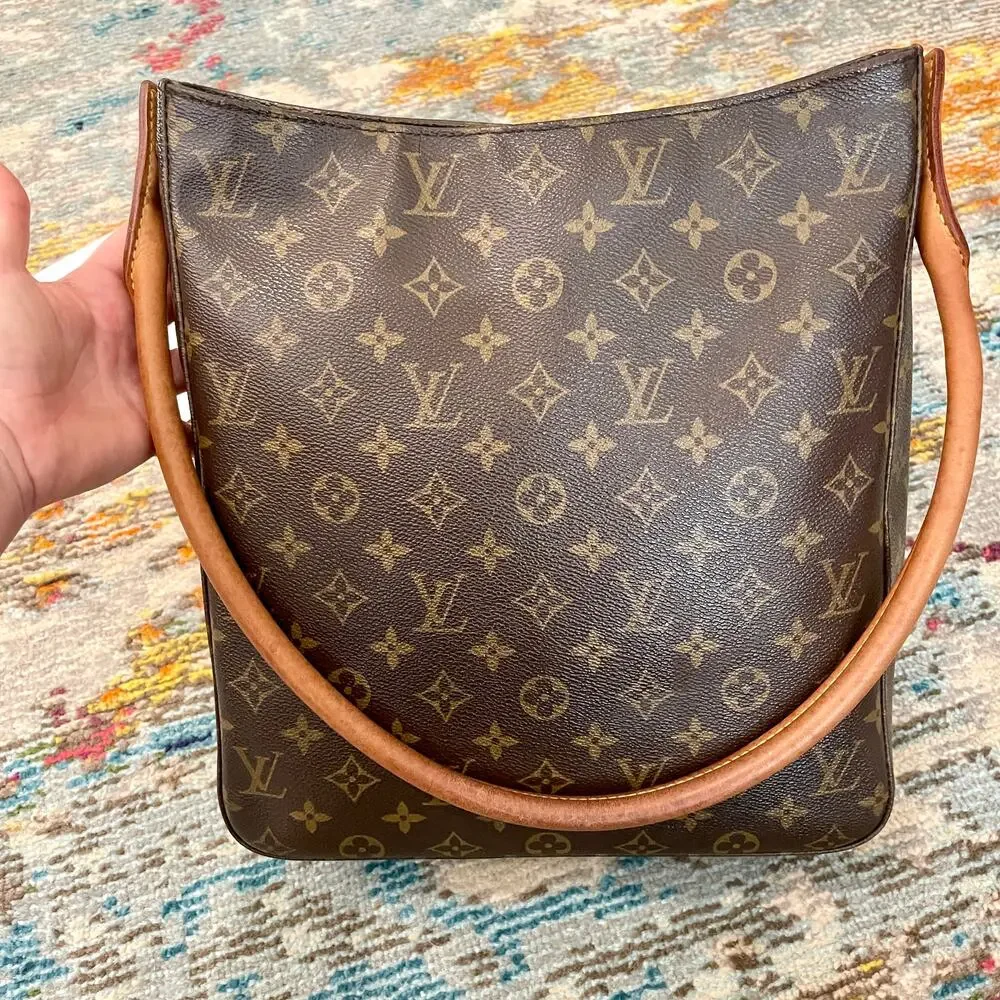 Louis Vuitton GM Monogram Canvas Looping Shoulder Bag Authentic